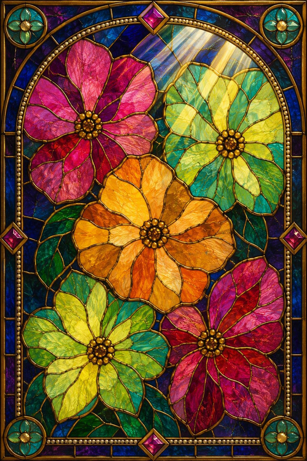 Gilded Bloomlight — AI-influenced artwork by Chris Broussard